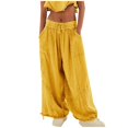 thumbnail image 1 of Womens Baggy Utility Pants Summer High Waisted Wide Leg Cargo Pants With Pockets, 1 of 6