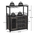 thumbnail image 2 of Yiwa Wine Bar Cabinet - Large Capacity Liquor Cabinet with Storage, Adjustable Shelves for Glassware, Sturdy MDF Construction, Easy Assembly Wine Rack Ideal for Dining Room Bar & Kitchen, 2 of 8