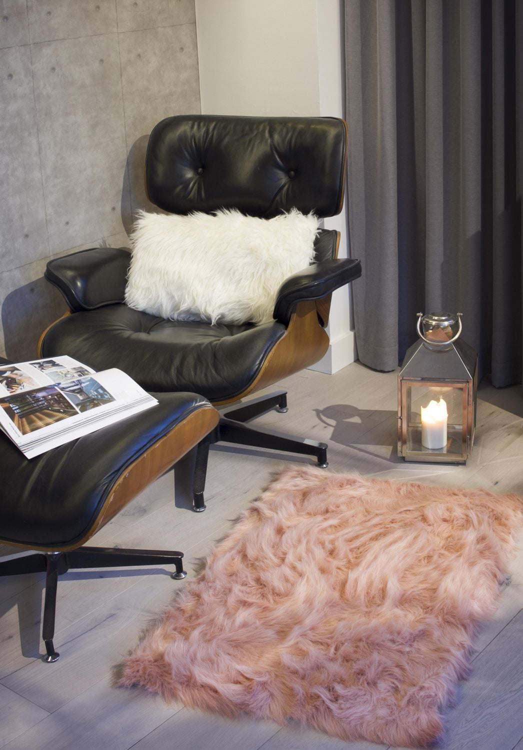 H-Luxe Hudson Faux Fur2'X3' Rug