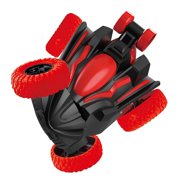 Red Flashing Lights Stunt Rc Car Automatic Roll Over Feature Remote Control Toy For Children 3 Years Plus