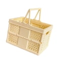 thumbnail image 1 of S SERENABLE Storage Crate Foldable Basket Milk Crate for Camping Spring Outing Household Yellow, 1 of 9