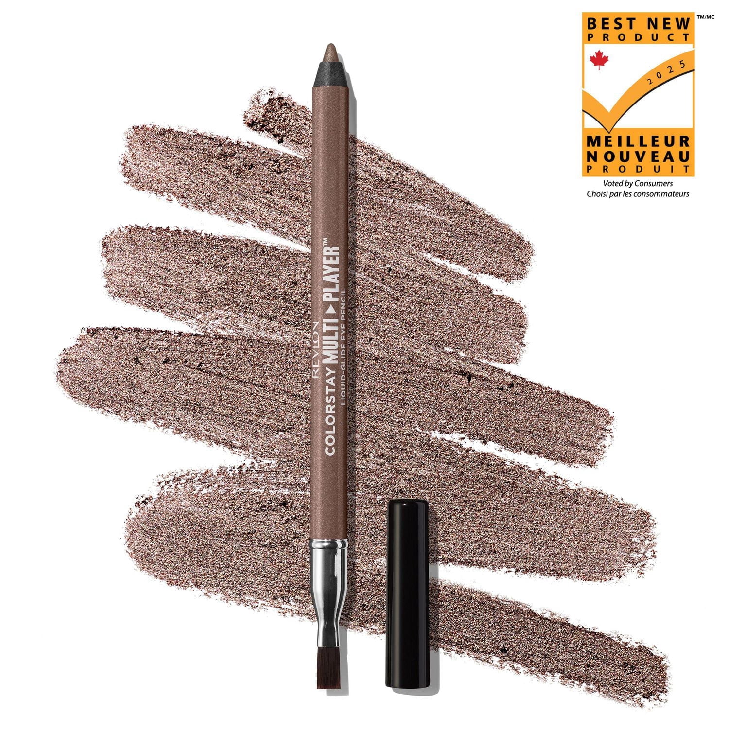 Revlon ColorStay Multiplayer™ Crayon pour les Yeux à Glisse Liquide, Maquillage pour les Yeux Polyvalent avec Pinceau Estompeur
