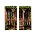 thumbnail image 2 of Rideaux d'Extérieur Imperméables Rideaux de Cour Rideaux Plantes Vertes et Fleurs Ensemble de 2 Pcs 5,9 Po, 2 of 6