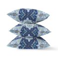 thumbnail image 3 of Amrita Sen CAPL467FSDS-ZP-20x20 Buddha Flower Ceremony Suede Zippered Pillow with Insert Indigo Light Blue, 3 of 4