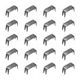 thumbnail image 1 of Unique Bargains 20Pack Zipper Stoppers, #8 Top & Bottom Stops for Rescue Repair, Metallic Black, 1 of 6