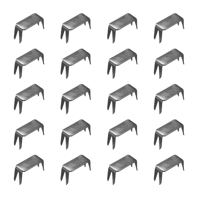 Unique Bargains 20Pack Zipper Stoppers, #8 Top & Bottom Stops for Rescue Repair, Metallic Black