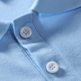 thumbnail image 4 of EGNMCR Men's Patchwork Button Turn-down Collar Short Sleeve Casual Blouse Shirt, 4 of 9