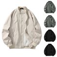 thumbnail image 1 of AnuYalue Men's Bomber Jacket Lightweight Fashion Outdoor Windbreaker Jacket Casual Zip Up Softshell Coats with Pockets, 1 of 8