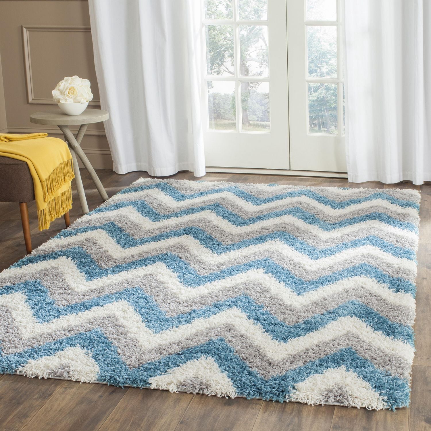 Safavieh Shag Kids Willis Zigzag Stripes Area Rug