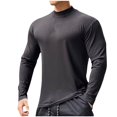 thumbnail image 1 of RXIRUCGD Chandail Décontracté de Mode pour Homme, Couleur Unie, Sport, Manches Longues, Col Rond, Chemisiers, Noir, Taille : L, 1 of 4