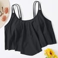 thumbnail image 3 of Women's Bikini Tops Full Coverage Tankini Top Double Layer Swim Bras Flounce Bathing Suit Tops With Ruffled, 3 of 3
