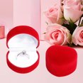 thumbnail image 1 of KTTECTOA Flocking Ring Box Heart-shaped Flip Lid Jewelry Proposal Ring Box Jewelry Gift Packaging Storage Clearance Home Organization Canada Days Room Decor Kitchen Decor, 1 of 6