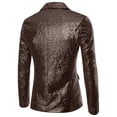thumbnail image 3 of Coffee Work Office Formal Prom Party Evening Elegant Rave Button Jacket for Mens Fall Winter Sequin Sparkly Glitter Basic Jacket Blazers Outfits Man 2025 Clothing XL, 3 of 3