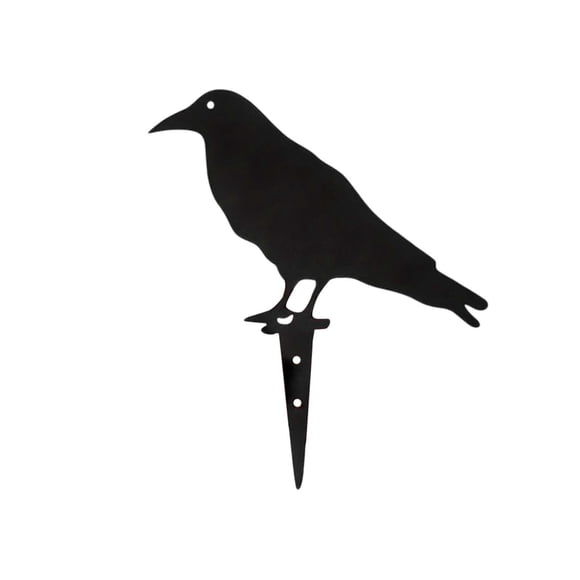 TIELUTT Garden Crow Card Slot Insert Outdoor Yard Art Figurine Halloween Decorative Stake Bird Statue Home Metal Holder Wallet Outdoor Metal Sign Little Signs Garden Metal 6ft Outdoor Garden Signs
