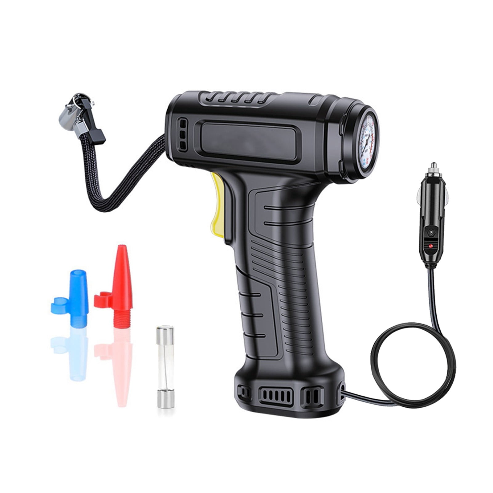 Rbaofujie 150psi Tire Inflator Portable A-Ir Compressor A-Ir Pump for Car Tires 12v Auto Tire Pump with Digital Pressure Gauge with Emergency Led Light