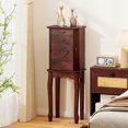 thumbnail image 4 of Costway Jewelry Cabinet Armoire Storage Chest Stand Organizer Wood Box Walnut, 4 of 10