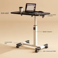 thumbnail image 1 of EDTara Table d'Appoint Mobile Pliable, Bureau au-Dessus du Lit à Hauteur Réglable avec Roulettes pour Ordinateur Ou Portable, 1 of 8