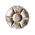 thumbnail image 3 of 10”or12” Round compartment Platter|Bio Mart Leaf Plate|100% Natural|Eco-friendly|Heavy Duty & Re-usable Backyard Compostable|Disposable|Biodegradable|Theme Party, Wedding|Pack of 10, 50 or 100, 3 of 6