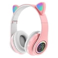 thumbnail image 1 of Meitianfacai Cat Ear Headphones with Microphone, LED Light Up Over Ear Headphones, Volume Control and Foldable Headset for Tablet/PC/iPad/Cell Phones, Gift for Kids Boys & Girls, 1 of 4