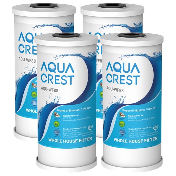 AQUA CREST FXHTC Whole House Water Filter, Well Water Filter Replacement for GE&reg; FXHTC, GXWH40L, American Plumber W10-PR, Culligan&reg; RFC-BBSA,