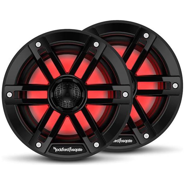 Rockford Fosgate M1-6B Haut-Parleurs Marins 2 Voies Color Optix de 6 Po – Noir