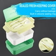 thumbnail image 2 of Dvkptbk Lunch Box Plastic Lunch Box Fresh-Keeping Box Microwave Oven Heating Sealed Thermal Insulation Bento Box Lunch Box with Tableware Camping Essentials, 2 of 5
