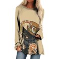 thumbnail image 2 of Costumes d'Halloween pour Femmes 2023 en Liquidation T-Shirt à Col Rond Oversize pour Femmes T T-Shirts à Imprimé d'Halloween T-Shirt à Manches Courtes Blouse Hauts, 2 of 5