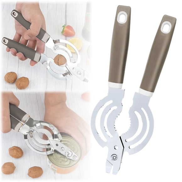 Stainless Steel Jar Opener Easy Twist Jar Opener for Seniors with Arthritis,Multifunctional Easy Grip Lid Opener for Jars & Bottles(Gray)