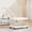 A, variant on Organizer Bin, Storage Container, Plastic Rolling Trolley Box for Home Office Organization, Foldable Design, 1-Pack