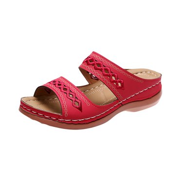 HKEJIAOI Sandales pour Femmes Sandales pour Femmes Dames Mode Décontractée Sandales Compensées Chaussures Pantoufles d'Extérieur