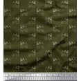 thumbnail image 1 of Soimoi Moss Georgette Fabric Pug Dog Decor Fabric Printed Yard 42 Inch Wide, 1 of 3