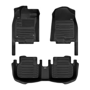 TuxMat - For Honda Civic Sedan 2022-2027 Models - Custom Car Mats - Maximum Coverage, All Weather, Laser Measured - This Full Set Includes 1st and 2nd Rows