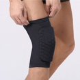 thumbnail image 4 of Knee Sleeve Pair Kneepad Pads Crashproof Antislip Basketball Leg Sleeve Protective Pad Support Guard Padded Breathable Compression Wear Hexpad - 2 Packs-Black, 4 of 7