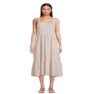 JUNWELL Time & Tru Women‘s Tie Back Midi Dress