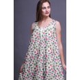 thumbnail image 4 of Bimba White37 Floral Magnolia Bud Mi-Mollet Vêtement de Nuit Femme Coton Imprimé Sans Manches Robe de Nuit Maxi X-Small, 4 of 6
