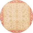 thumbnail image 1 of Ahgly Company Tapis Rond Abstrait Marron Or pour Intérieur, 4 Pieds Rond, 1 of 6