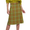 thumbnail image 4 of Moomaya Jupe en Poly Spandex avec Taille Élastique Jupe Imprimée Tenue d'Été pour Femmes, 4 of 5