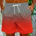 thumbnail image 4 of FAIWAD Mens Gradient Shorts Quick Dry Elastic Waist Beach Shorts Workout Sports Lightweight Sweatpant, 4 of 9