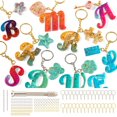 thumbnail image 1 of Mocoosy 182Pcs Reversed Silicone Alphabet Resin Molds Kit, Fancy Letter & Ornament Molds Epoxy Resin Casting Molds Resin Keychain Making Set with 1 Hand Drill 2 Drill Bits 30 Key Rings 100 Screw Pins, 1 of 8