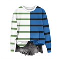 thumbnail image 3 of Rbaofujie Chandails à Capuchon pour Enfants pour Femmes, Mode Décontractée, Imprimé, Col Rond, Manches Longues, Chandail à Enfiler, Hauts, Chandails, Blanc, Chandail à Col Rond pour Femmes, 3 of 3