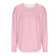 thumbnail image 4 of Lmnyox Hauts Grande Taille pour Femmes, Manches Longues Surdimensionnées, Col Rond, Chemises Plissées, Blouses Décontractées Mode, 4 of 6