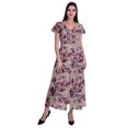 thumbnail image 2 of Moomaya Robe Longue Maxi pour Femmes à Manches Courtes, Robe Formelle/décontractée avec Poches P-TTG, 2 of 6