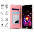thumbnail image 2 of Case for LG X Power 3, [Rose Gold/Brown] Infolio Wallet Credit Card Slot ID Cover, View Stand [Magnetic Closure, Wrist Strap Lanyard] for LG X Power 3 (2018) MSM8917, 2 of 6
