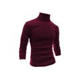 thumbnail image 1 of INSPIRE CHIC Chandails pour Hommes, Chandail à Col Roulé, Manches Longues, Extensible, Coupe Ajustée, Hauts 38 Bourgogne, 1 of 6
