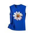 thumbnail image 4 of EGNMCR Camisoles pour Femmes T-Shirt d'Été Décontracté à Imprimé à Col Rond Ample Sans Manches pour Femme, 4 of 5