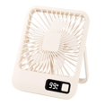 thumbnail image 3 of Abbracc Desk Fan Quiet Portable Rechargeable 5 Speeds Summer Cooling Fans Table Fan Mini Beige, 3 of 9