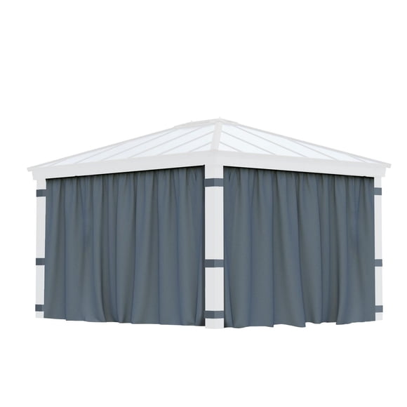 Ensemble de rideaux d'ombrage CANOPIA by PALRAM pour tonnelles Dallas de 12 pi x 14 pi