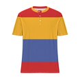 thumbnail image 5 of Zemub Haut/chemise à Manches Courtes à Col Rond à Rayures d'Été pour Hommes (Jaune, m), 5 of 5