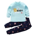 thumbnail image 1 of Pisexur Tenue d'Automne pour Bébé Fille Garçon, Ensemble 2 Pcs, Ensembles de Pyjamas pour Tout-Petit Bébé, Chandails à Col Rond à Manches Longues et Pantalons, Mode Décontractée, Ensemble de Vêtements de Nuit en Coton pour Garçons, 3 Mois à 6 Ans, 1 of 3