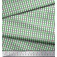 thumbnail image 3 of Soimoi Green polyester Crepe Fabric Window Pane Check Print Fabric by Yard 52 Inch Wide, 3 of 3